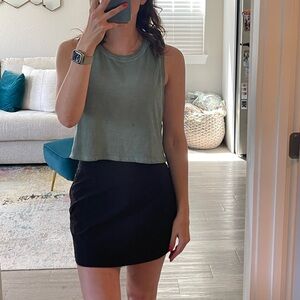 Lululemon Athletica Green Sleeveless Crop Tank Top